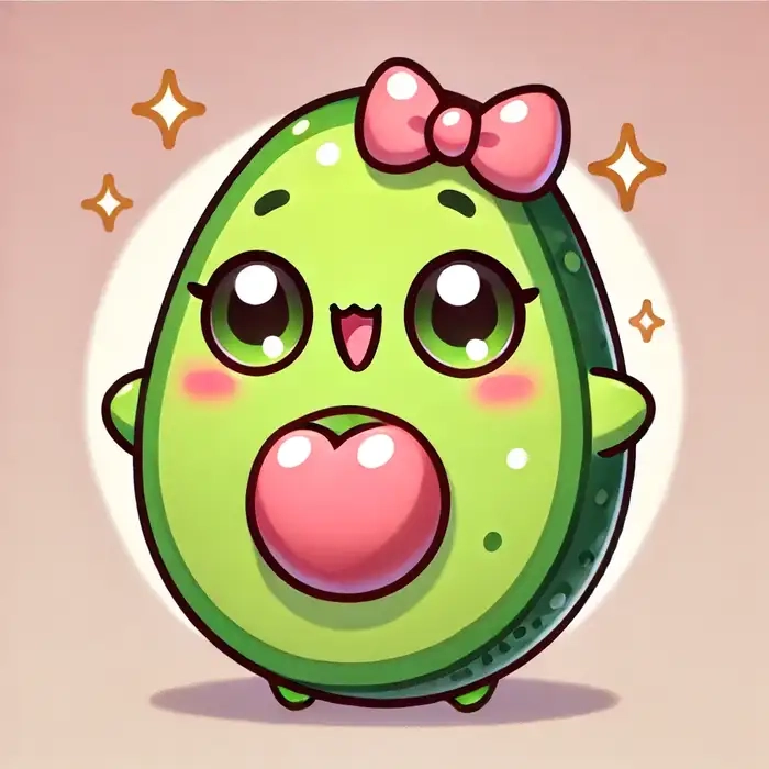 Thử ngay kiểu vẽ vẽ trái bơ chibi