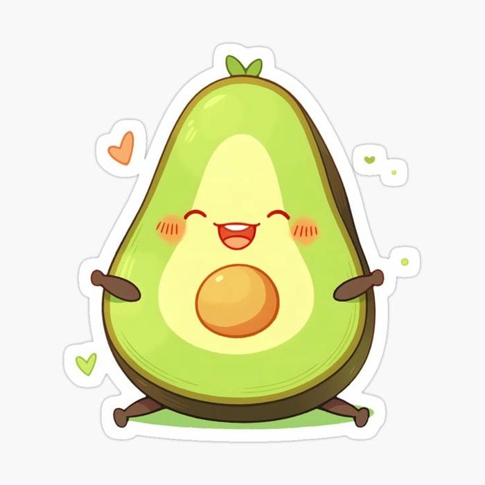 Bộ ảnh siêu dễ thương quả bơ chibi cute
