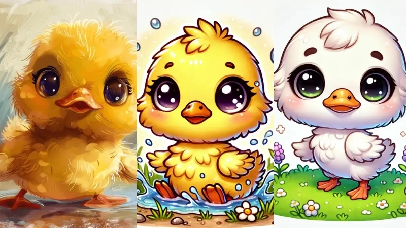 Đặc điểm của ảnh vịt chibi đẹp