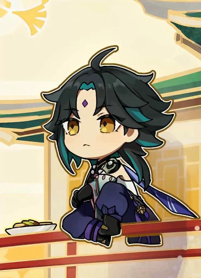 Hình nền png cực đẹp xiao chibi transparent png