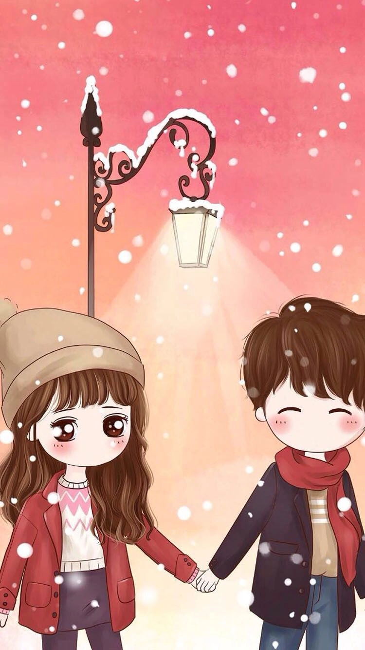 Ảnh đôi chibi cute thể hiện sự đồng điệu dễ mến