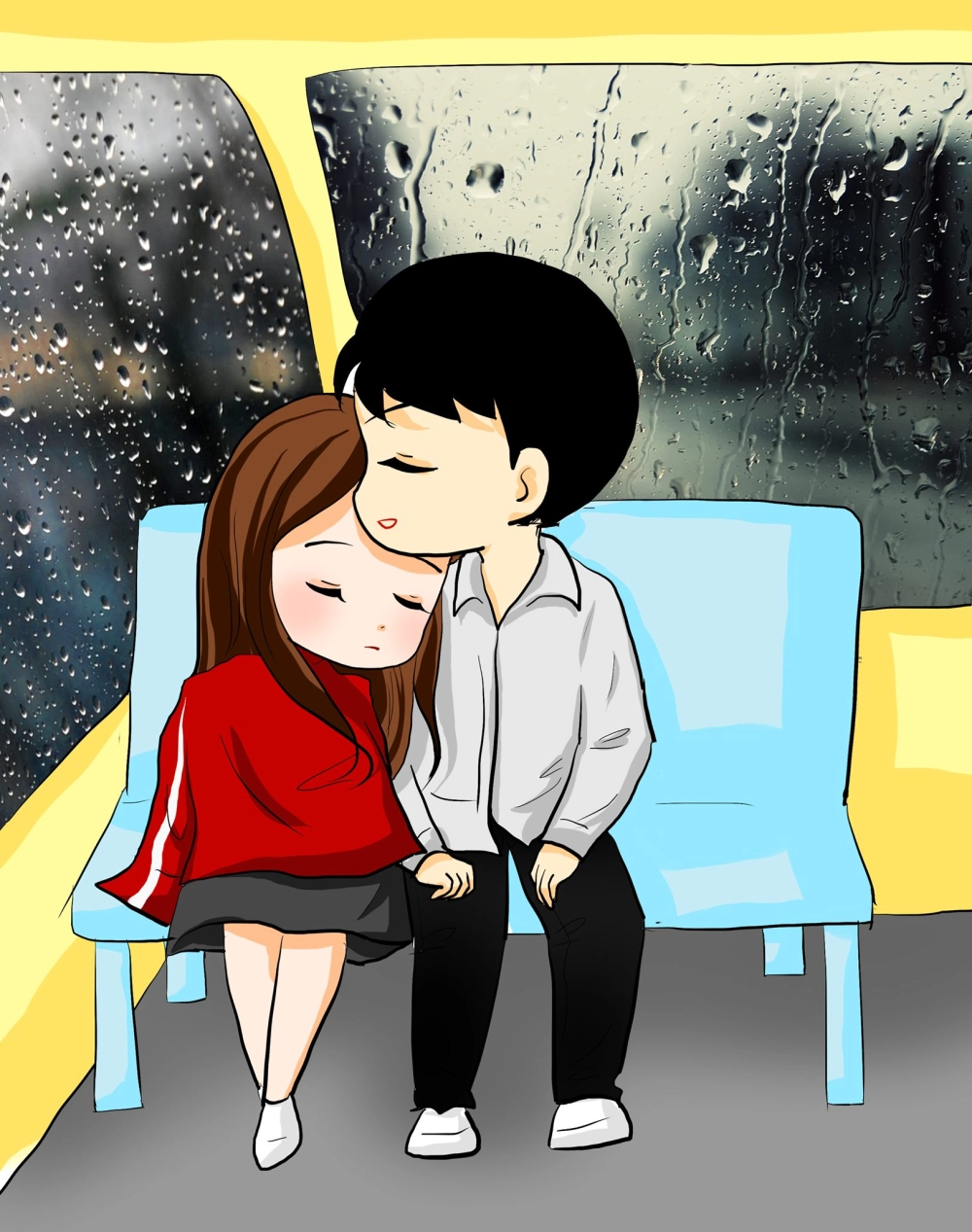 Cặp đôi chibi cute là biểu tượng của sự dễ thương