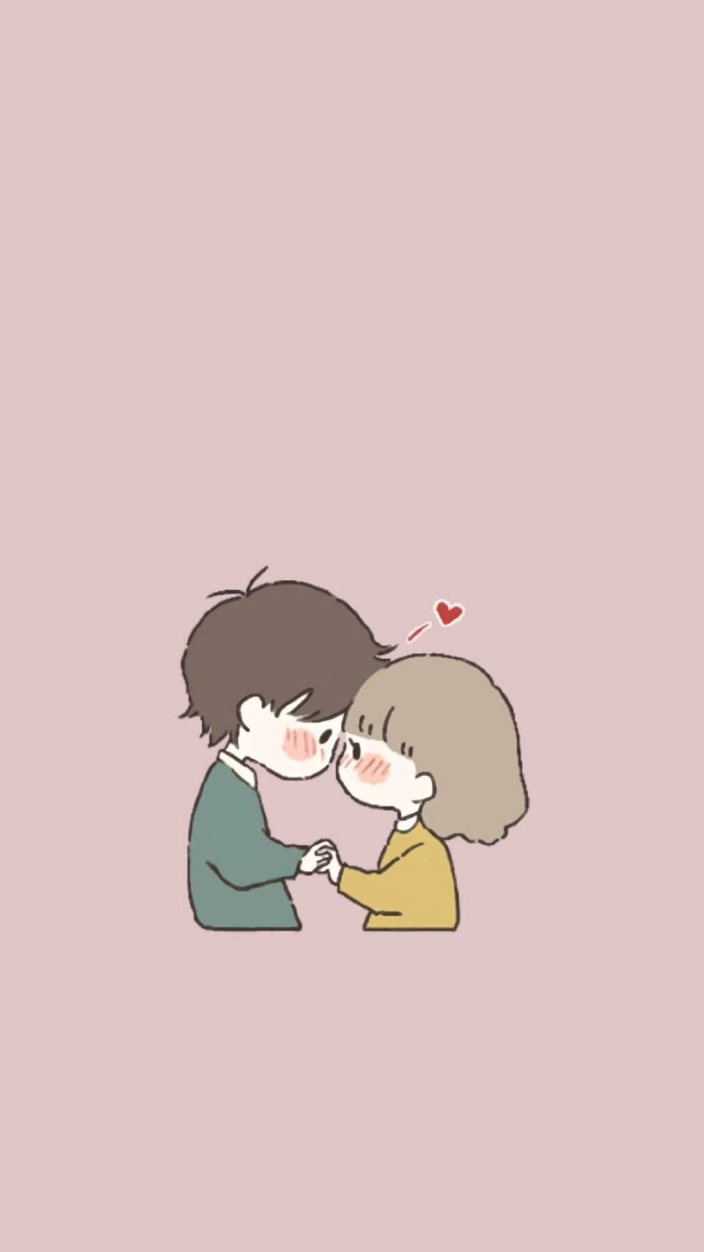 Hình ảnh nền cặp chibi cute lãng mạn tinh tế
