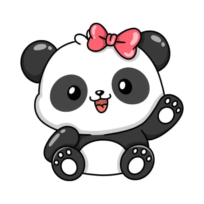 Gấu trúc chibi mập mạp dễ thương vô cùng nổi bật