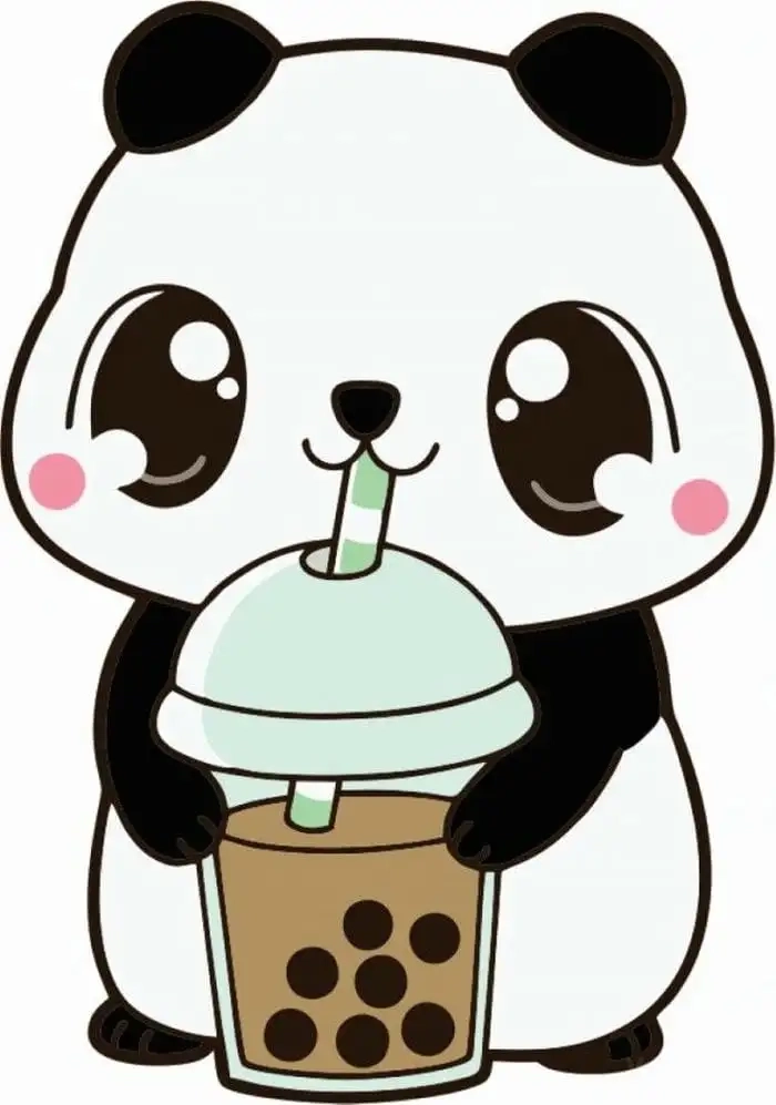 Panda chibi cute với phong cách Nhật siêu ngộ nghĩnh