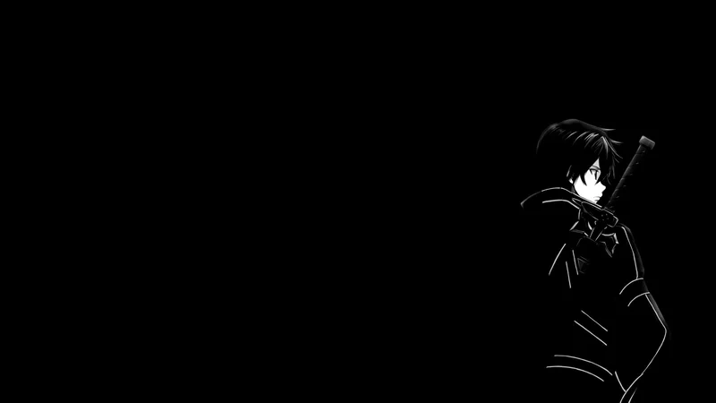 Avatar màu đen anime mang hình ảnh nhân vật u buồn