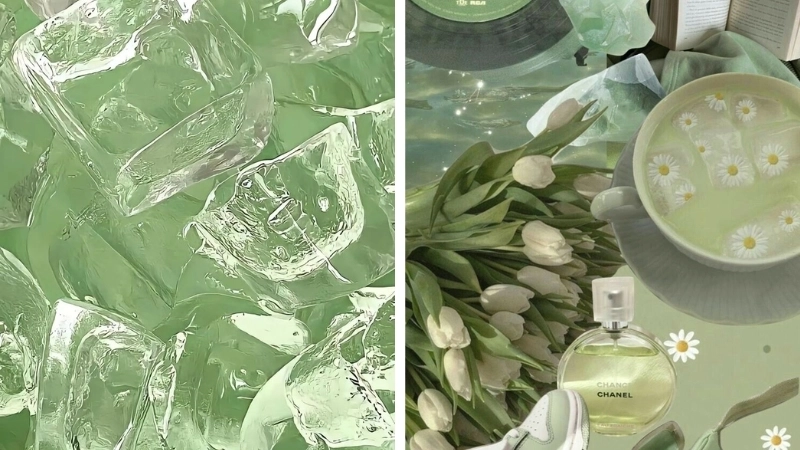 Ảnh màu xanh lá cây đậm toát lên phong cách tối giản