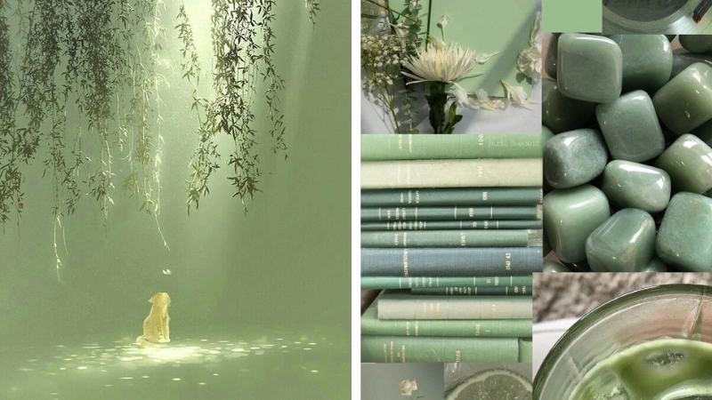 Hình ảnh lá xanh mướt như chạm tay vào thiên nhiên