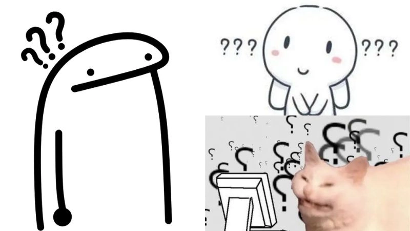 Meme hỏi chấm thể hiện sự bối rối cực đại