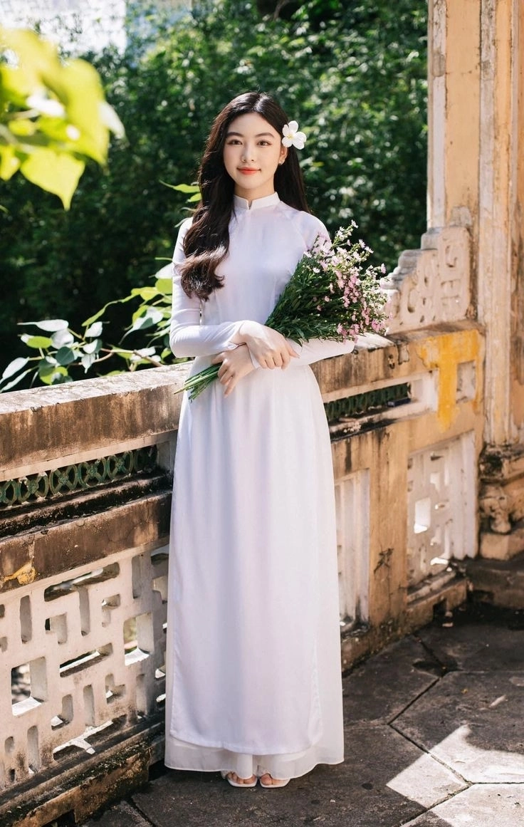 Áo dài trắng nữ sinh thuần khiết trong sáng
