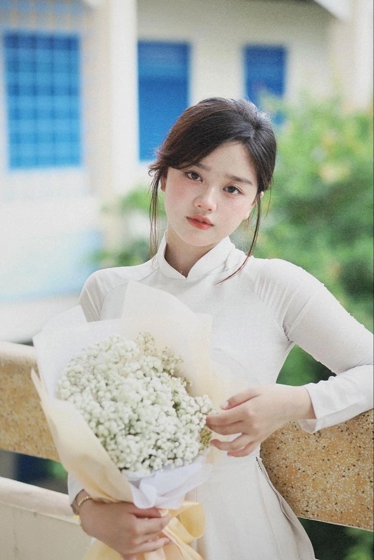 Ảnh đẹp nữ sinh áo dài trong sáng