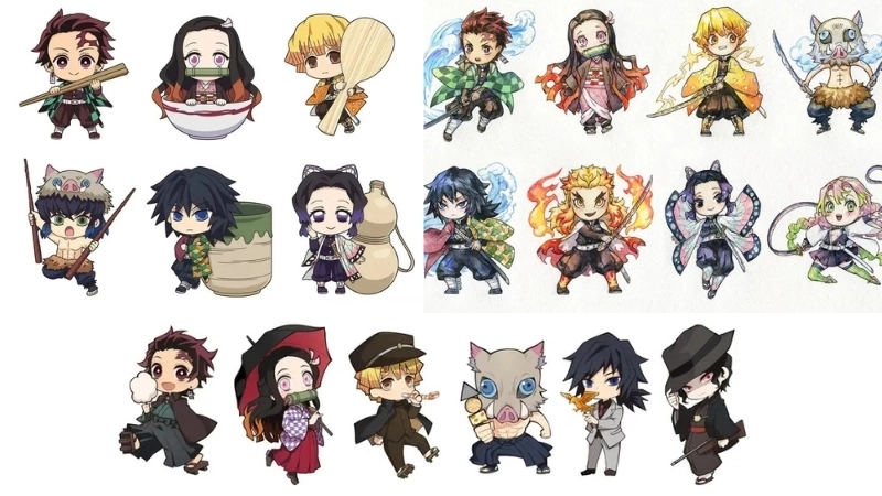 Thanh gươm diệt quỷ chibi phiên bản siêu đáng yêu