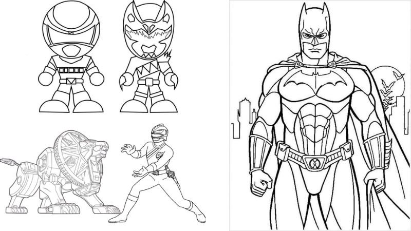 Tranh tô màu cho bé trai năng động thông minh