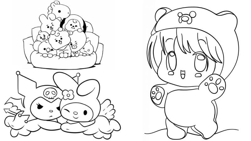 Tranh tô màu cute dễ thương cho bé mọi lứa tuổi