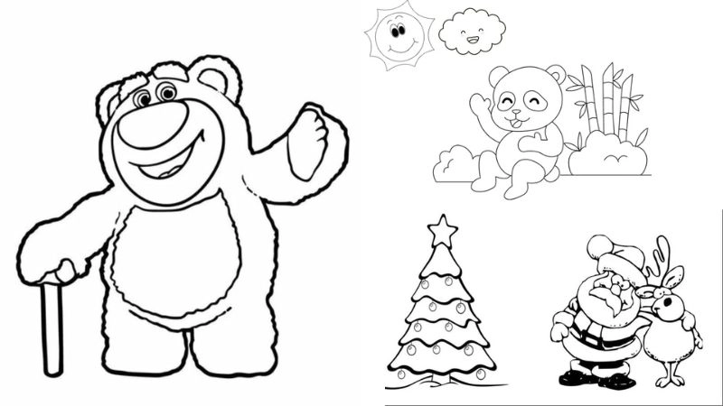 Tranh tô màu đơn giản cho bé mới bắt đầu tô