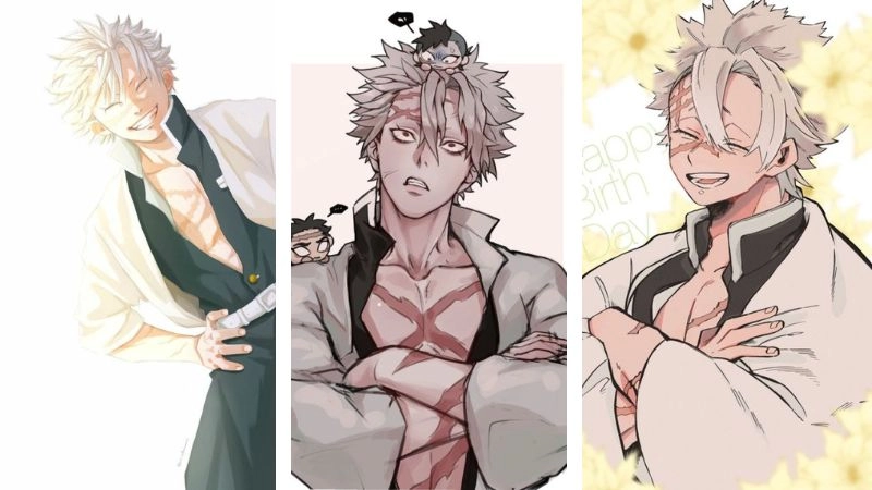 Avatar Sanemi với ánh mắt sắc lạnh như lưỡi gió