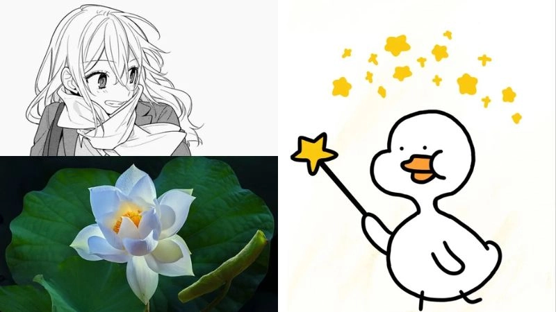 Avatar trắng đen nữ mang nét buồn dịu dàng sâu lắng