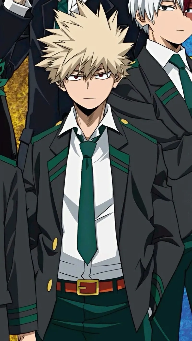 Hình ảnh Bakugou anime đầy uy lực và máu lửa
