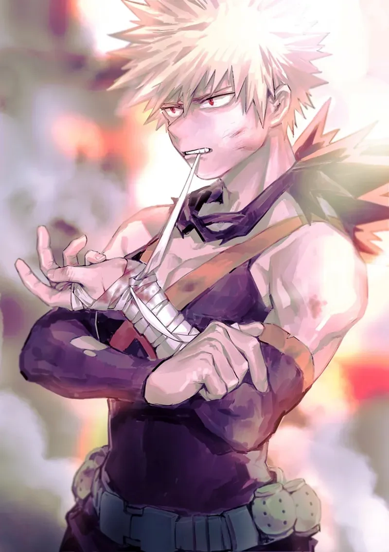 Bakugou Katsuki fanart siêu chất với thần thái lạnh lùng