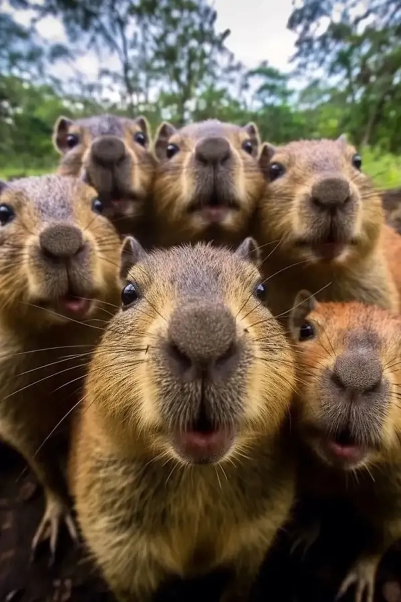 Meme rái cá capybara nhìn là muốn ôm liền