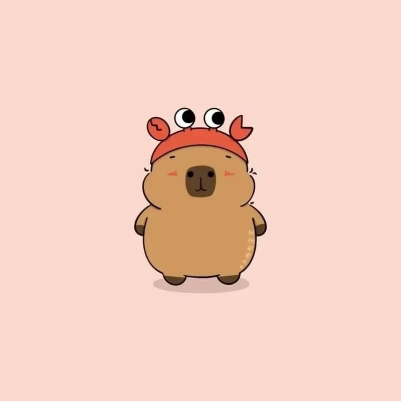 Capybara meme art mang hơi hướng tối giản sáng tạo