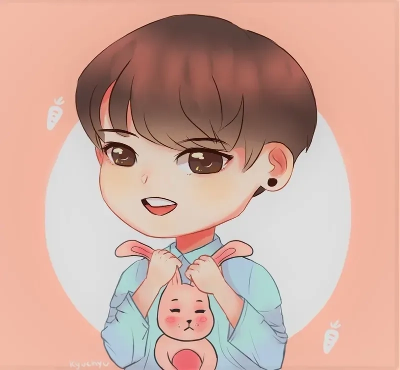 Chibi nam ngầu với ánh mắt sắc lạnh đầy khí chất
