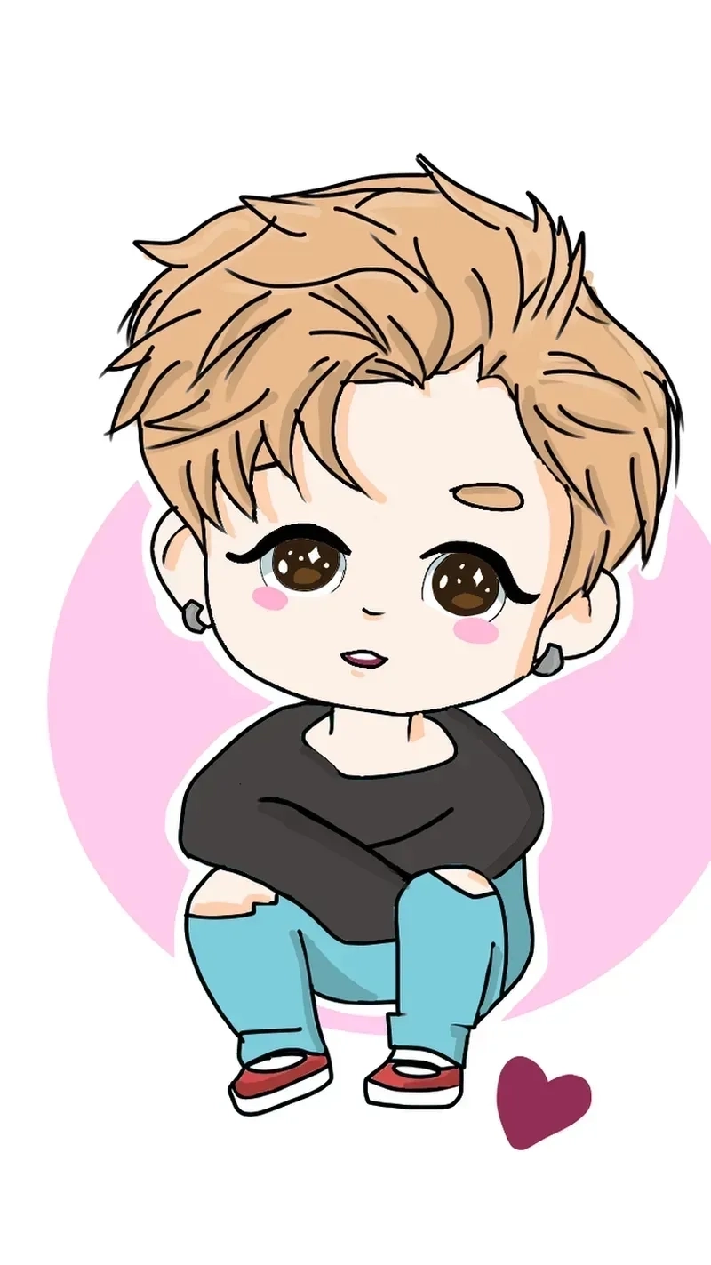 Hình nền chibi nam ngầu thích hợp làm avatar cực chất