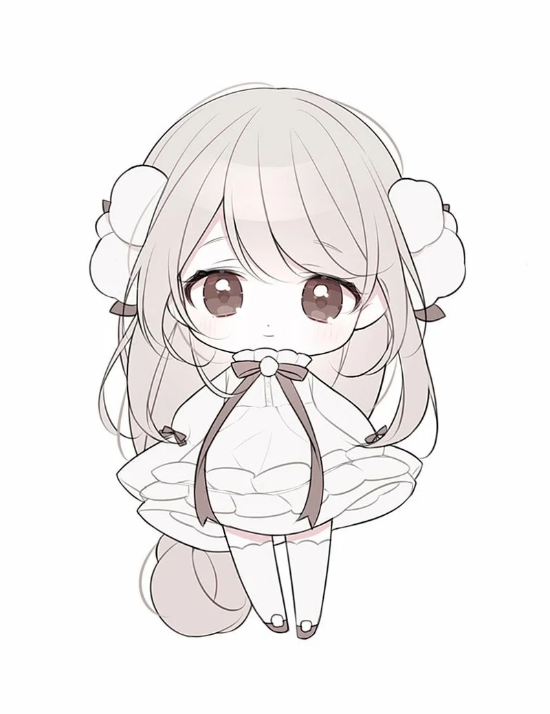 Ảnh chibi ngầu nữ cuốn hút với thần thái nổi bật