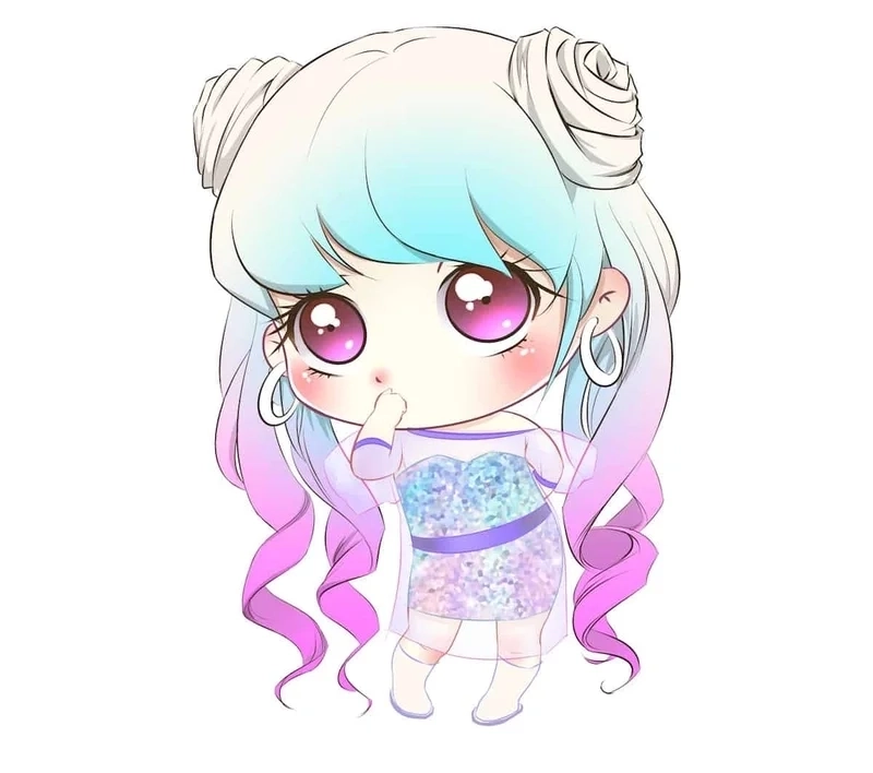 Hình chibi ngầu nữ thể hiện sức hút mạnh mẽ