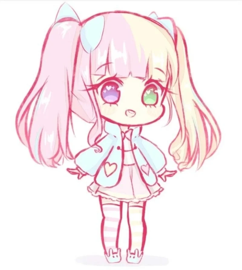 Hình chibi nữ ngầu khiến trái tim rung động