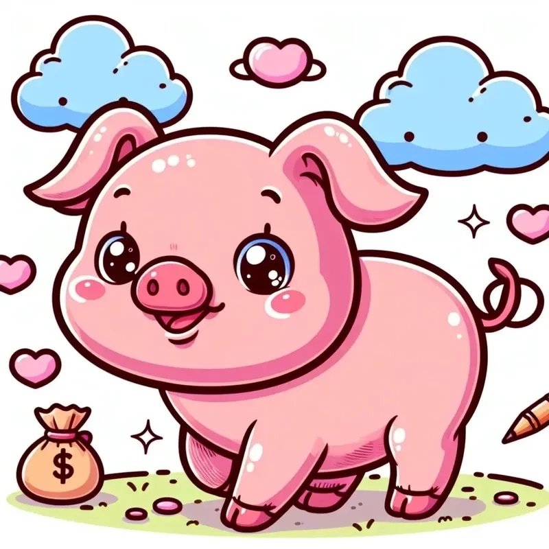 Hình chibi con heo cực xinh phù hợp làm avatar