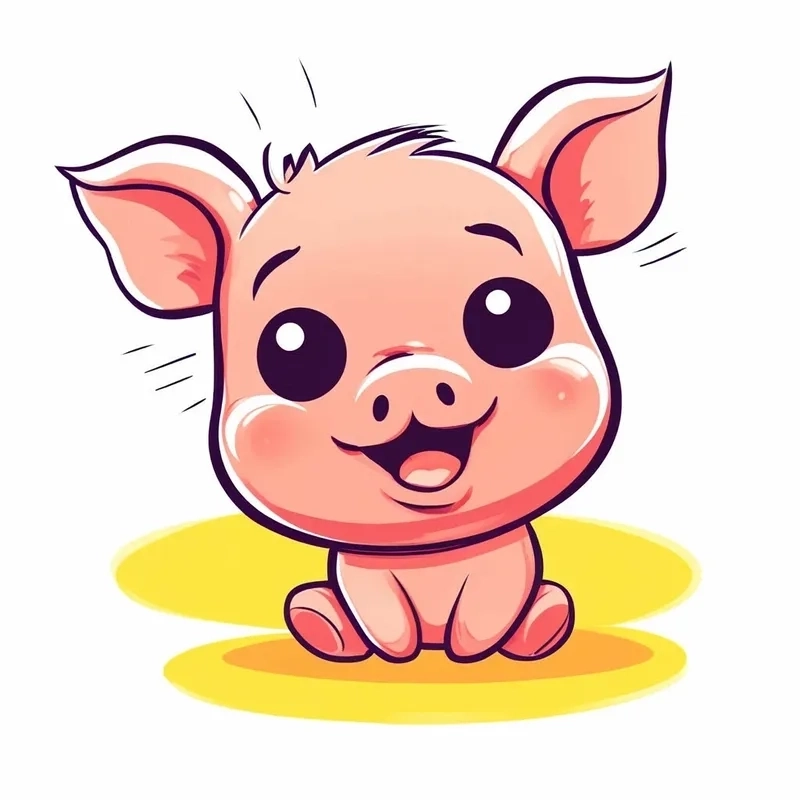Hình con heo chibi siêu cute đáng sưu tầm