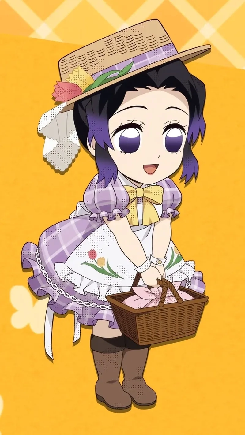 Vẽ Shinobu chibi theo phong cách nhẹ nhàng dễ thương