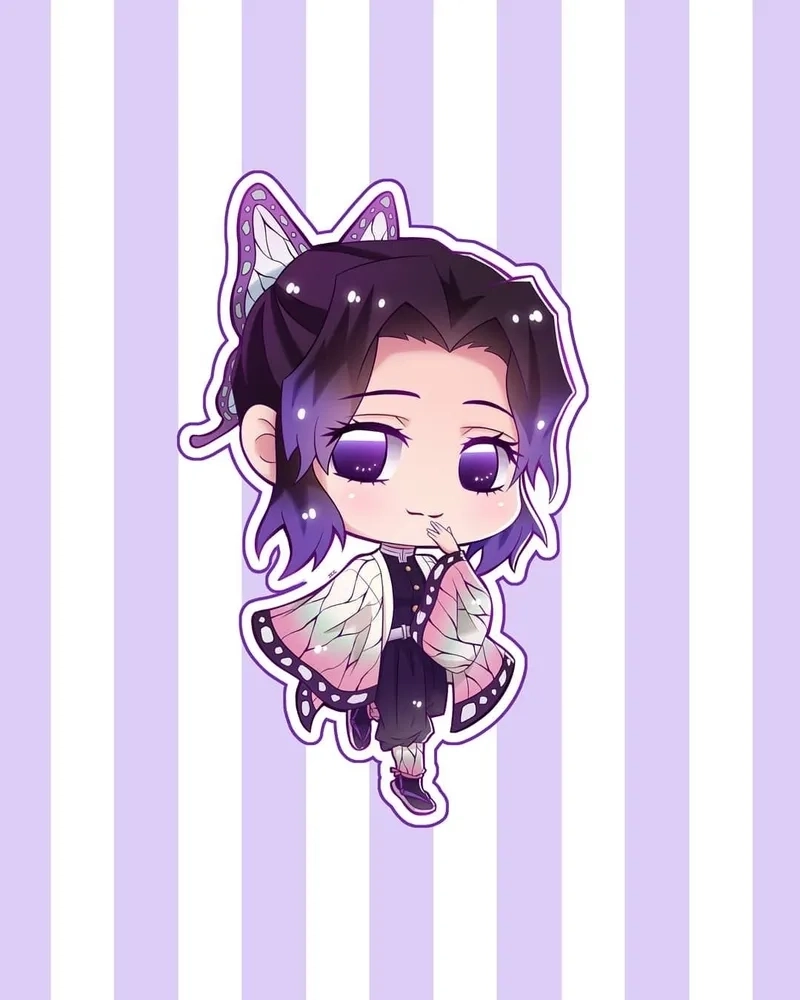 Shinobu chibi dễ vẽ phù hợp người mới học chibi