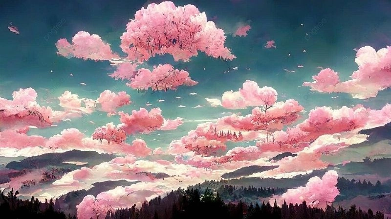 Hình nền màu hồng nhạt tinh khôi như buổi sáng mùa xuân