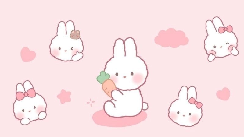 Avatar anime nữ cute màu hồng làm tim tan chảy