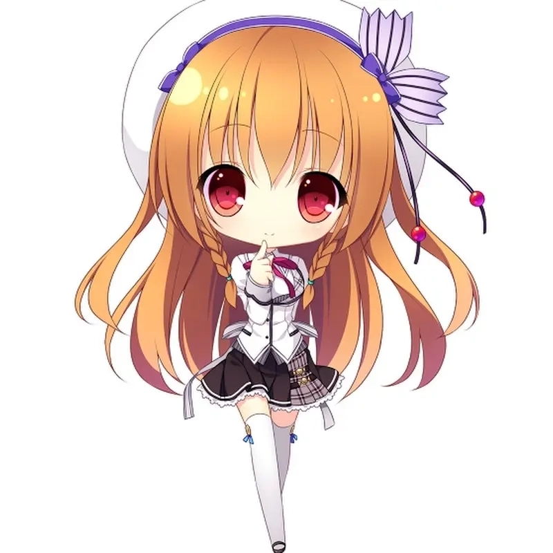 Nền anime chibi nổi bật thần thái đáng yêu