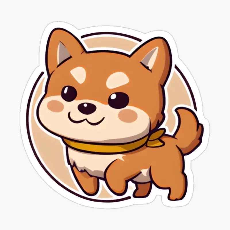 Hình nền chó chibi tinh nghịch và đáng yêu