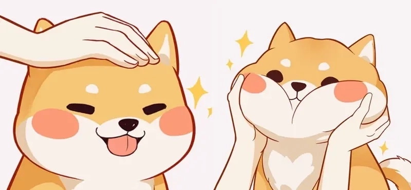 Hình nền chó Shiba chibi dễ thương ngộ nghĩnh