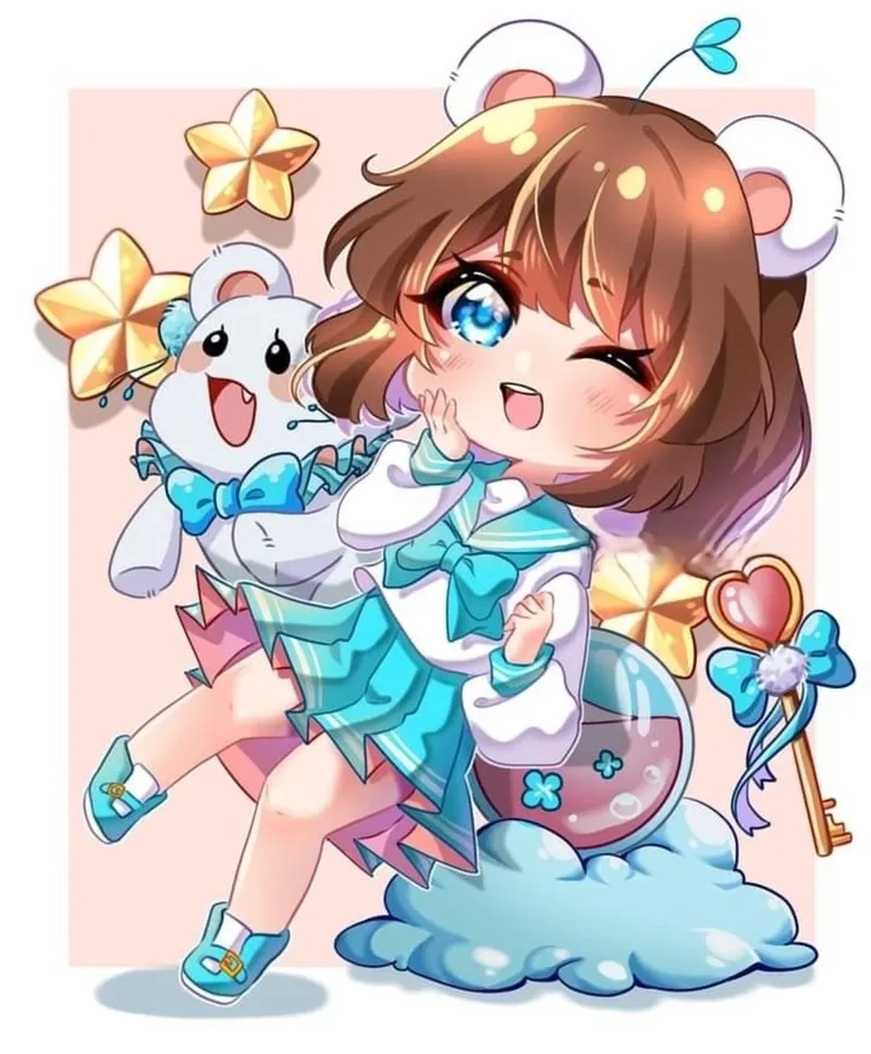 Mèo Simmy chibi tạo hình nhỏ nhắn tinh nghịch