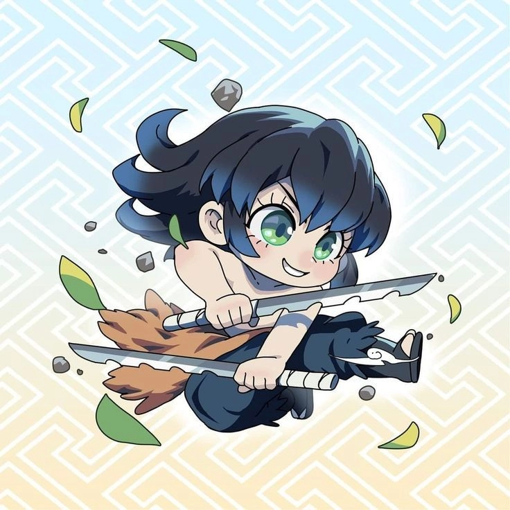 Vẽ Inosuke chibi đơn giản nhưng vẫn đầy khí chất