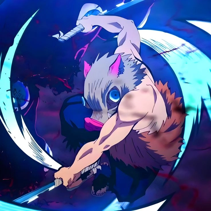 Hình Inosuke cute với đôi mắt sáng rực rỡ tình cảm