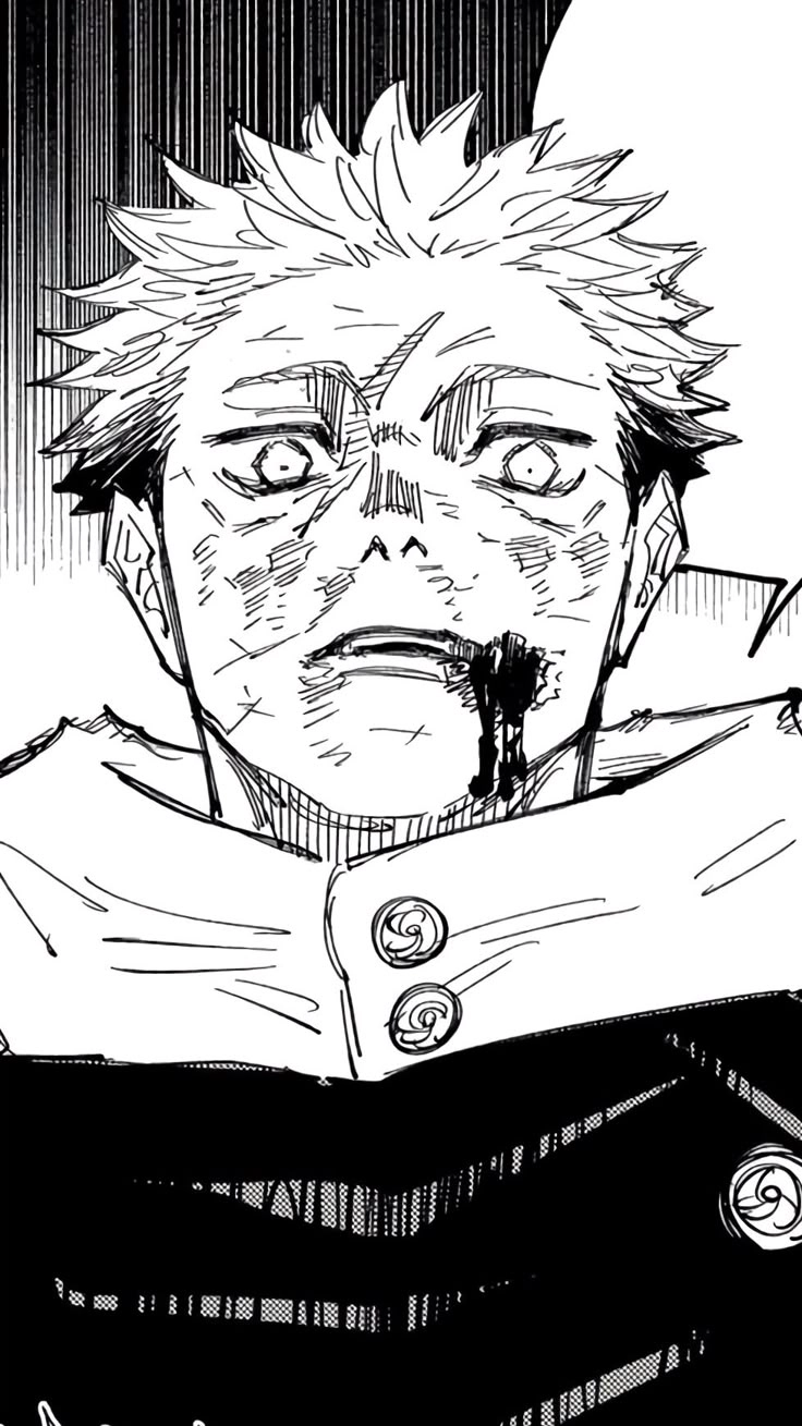 Vẽ Itadori thể hiện tinh thần chiến đấu dữ dội