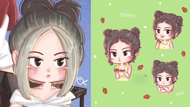 Jennie chibi nhỏ xinh với thần thái cực sang