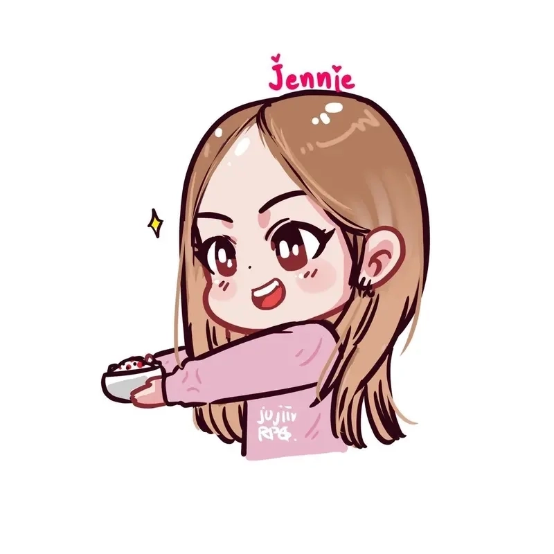 Vẽ Jennie chibi đơn giản dành cho người mới tập
