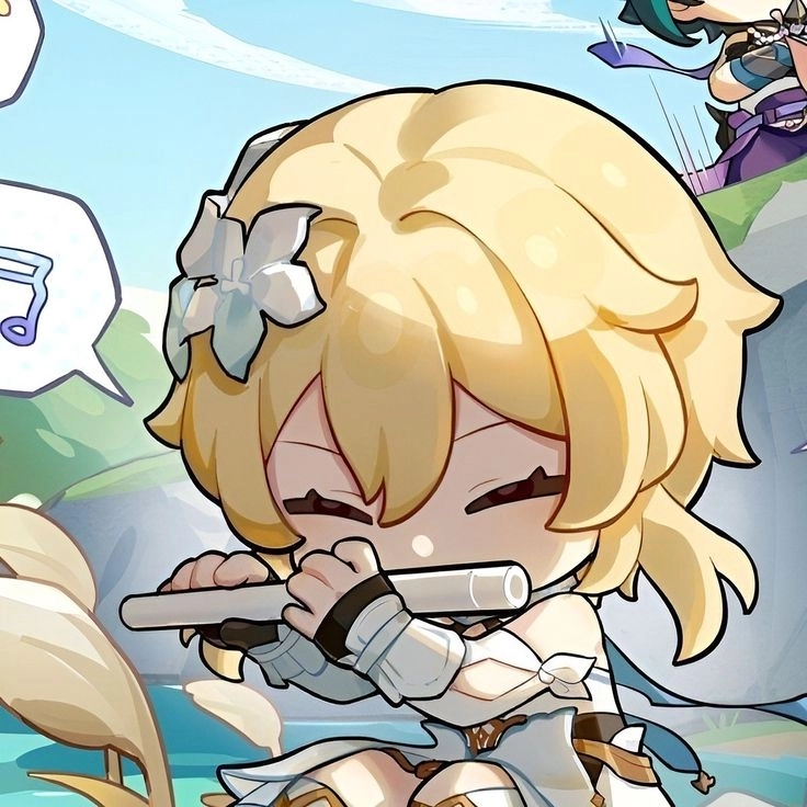 Lumine chibi transparent dùng làm pfp siêu đỉnh