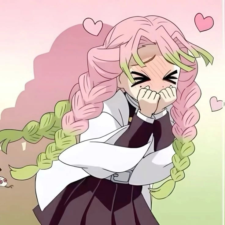 Avatar anime Mitsuri với đôi mắt sáng rực yêu thương