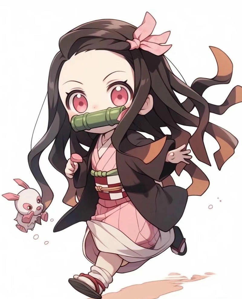 Nezuko Kamado Roblox avatar phong cách chibi
