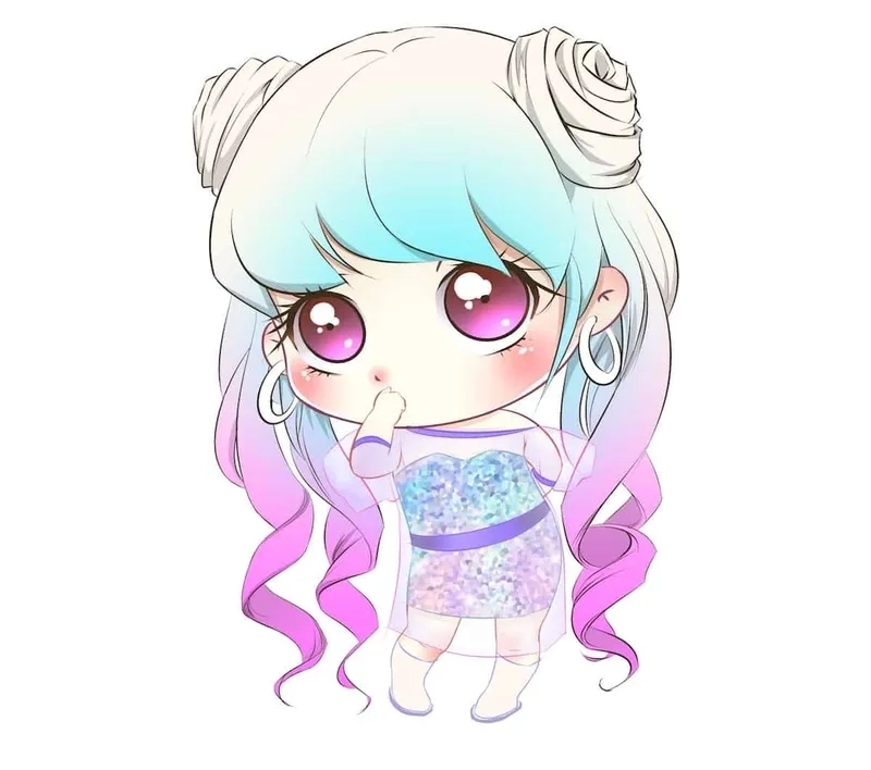 Hình anime nữ chibi dễ thương đến khó cưỡng