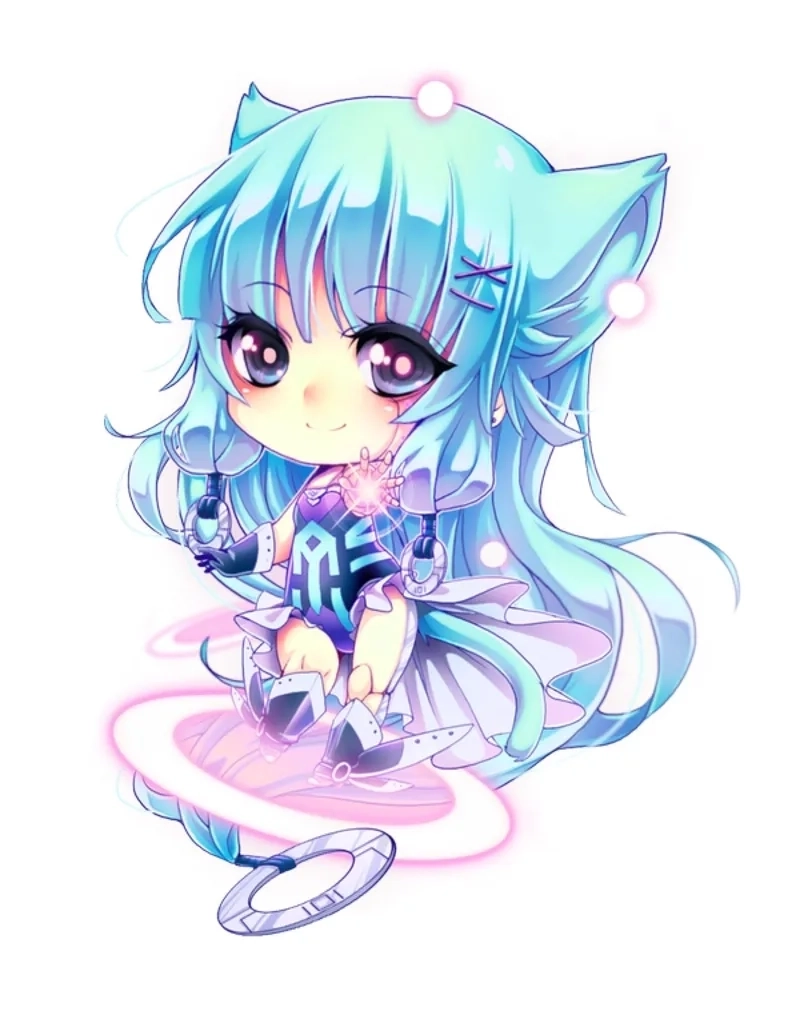 Hình ảnh chibi nữ mềm mại nhưng đầy biểu cảm